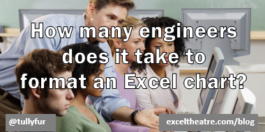 How many engineers does it take to format an Excel chart? http://exceltheatre.com/blog/