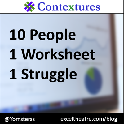 10 people, 1 worksheet, 1 struggle