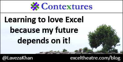 Learning to love Excel because my future depends on it http://exceltheatre.com/blog/