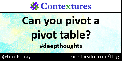 Can you pivot a pivot table?