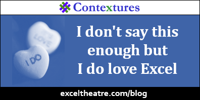I don't say this enough but I do love Excel http://exceltheatre.com/blog/