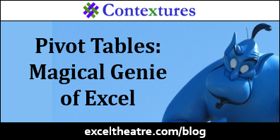 Pivot Tables: Magical Genie of Excel http://exceltheatre.com/blog/