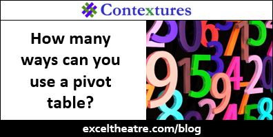 How many ways can you use a pivot table? 