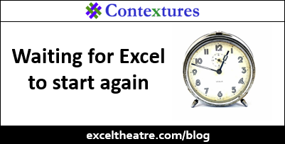 Waiting for Excel to start again 