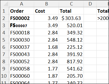 Advanced filters results on worksheet